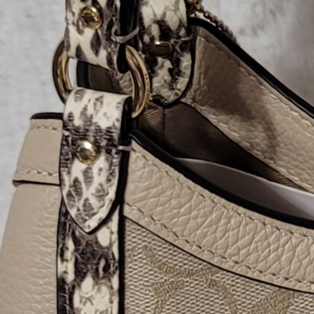 🦒 Coach 2 PCS SET Designer Shoulder Bag Purse Handbag Wallet  Signature - Picture 8 of 14